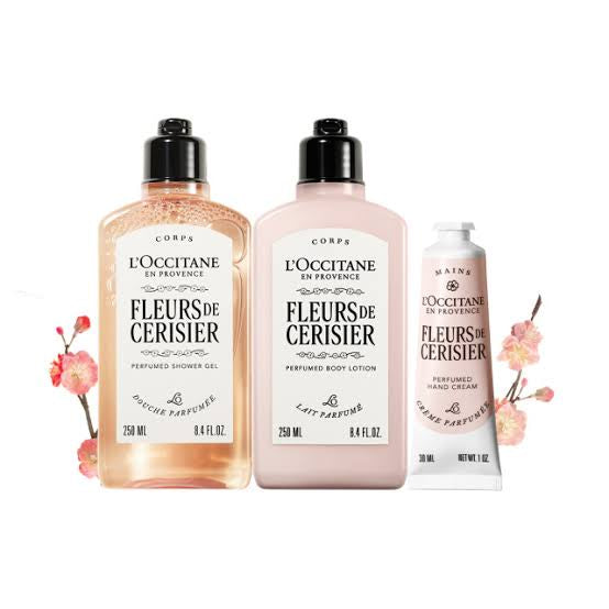 L'Occitane Fleurs de Cerisier Cherry Blossom Fragrance Collection – مجموعة زهور الكرز للعطور والعناية من لوكسيتان