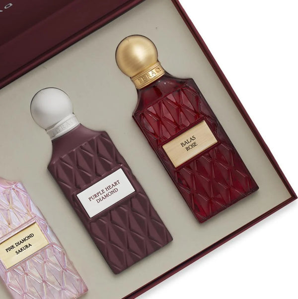 اسم المنتج: Ibraq Maroon Diamond Perfume Set 3 × 75ml | مجموعة عطور إبراق مارون دايموند للنساء 3 × 75 مل