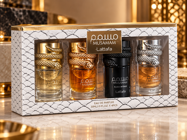 Lattafa Musamam Perfume Gift Set 4 × 30ml | مجموعة عطور لطافة مسمم 4 قطع × 30 مل
