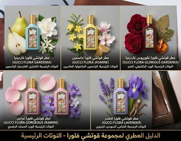 Gucci Flora Luxury Mini Perfume Gift Set 5 Pcs | مجموعة عطور قوتشي فلورا ميني الفاخرة 5 قطع