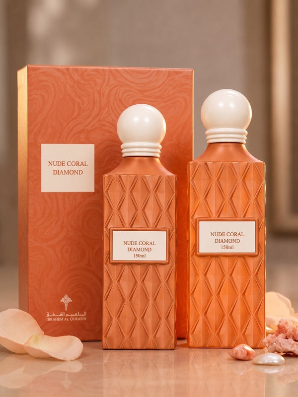 IBRAQ Nude Coral Diamond Gift Set 150ml + 75ml | مجموعة إبراق نود كورال دايموند 150 مل + 75 مل